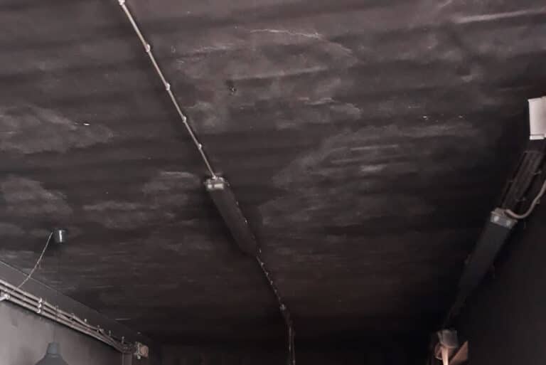 Lo studio fotografico annerito da fumo e fuliggine dopo l’incendio a Milano