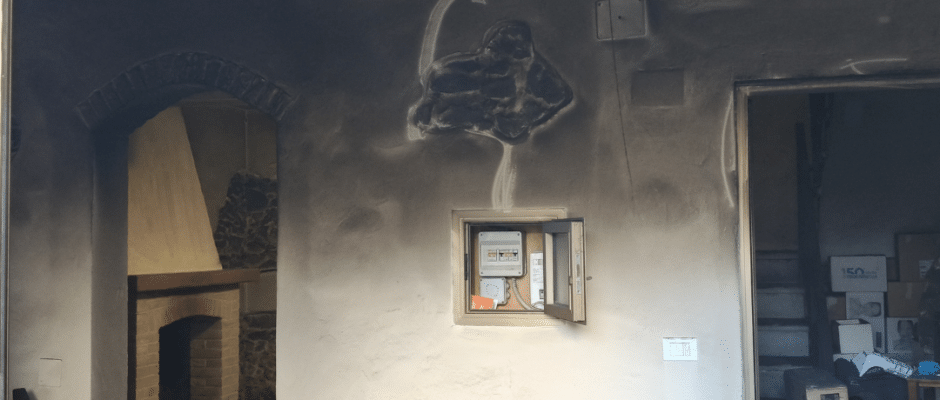 Bonifica post incendio in Toscana – ambiente prima dell’intervento