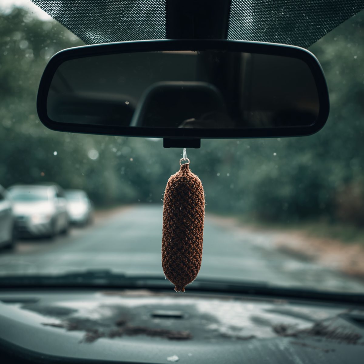 Profumatore appeso allo specchietto di un’auto